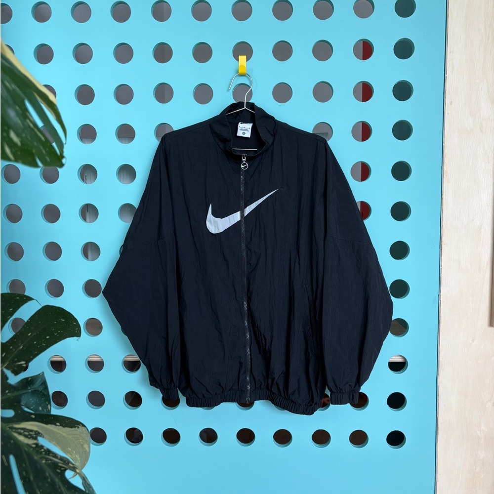 Nike Black Jacket with White Swoosh